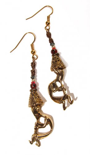 Brass Piper Earring