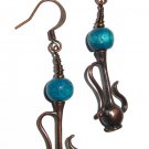 Genie Bottle Earring with Turquoise Bead