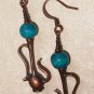 Genie Bottle Earring with Turquoise Bead