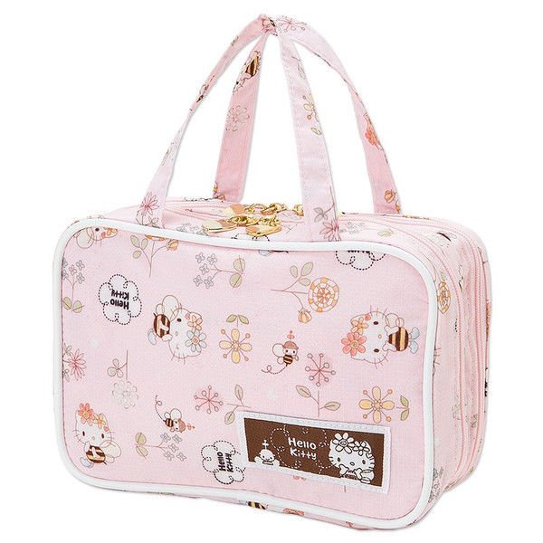 SANRIO Hello Kitty make-up Pouch,Bag Cosmetic Case Bee Pink from Japan ...