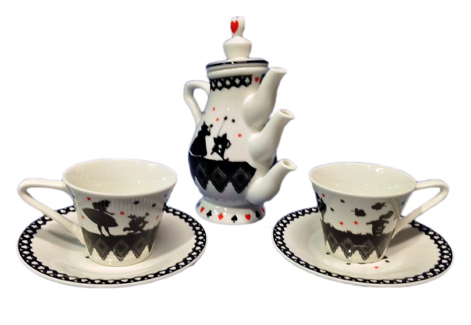 alice in wonderland tea cup set