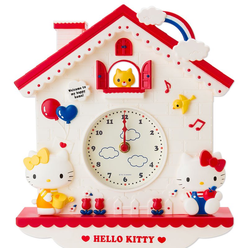 Hello Kitty Decorative pendulum Wall clock Glockenspiel Sanrio JAPAN limited F/S
