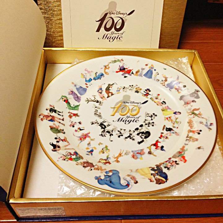 Walt Disney's 100th Anniversary Memorial Plate 100 Character Plate