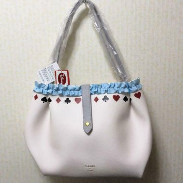 Samantha Colors Chouette Alice In Wonderland Trump Motif Tote Bag Handbag