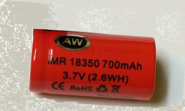 AW IMR 18350 700mAh battery FLAT top vape Mechanical Mods cig torch cree flashlight