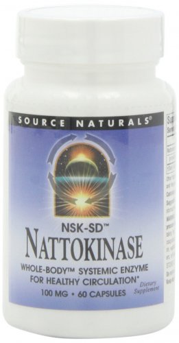 Nattokinase Source Naturals 60 caps Nattokinase 100mg 2000FU per cap