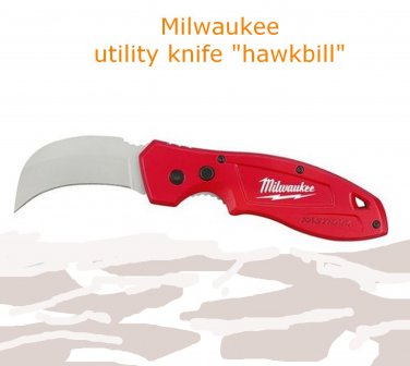 Milwaukee folding knife FASTBACK&acirc;�&cent; Hawk Bill Folding Knife 48-22-1985