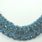 handcrafted Turquoise Crystal and Seed Bead Bracelet