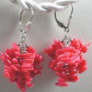 handcrafted Salmon Colored Coral Earrings