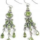 New Chandelier Green Peridot Earrings in Sterling Silver