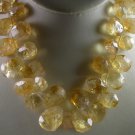 Handcrafted New Womans Statement Yellow Citrine Necklace
