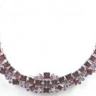Red Garnet and Red Ruby Necklace in Sterling Silver