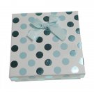 Cardboard Jewelry Gift Box, Square, Aqua, 90x90x30mm