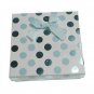 Cardboard Jewelry Gift Box, Square, Aqua, 90x90x30mm