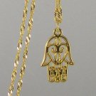 Gold Plated Hansa Hand Charm Necklace