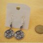 Brown Circle Flower Drop Earrings