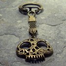 Decorative Skull Bronze Key Chain
