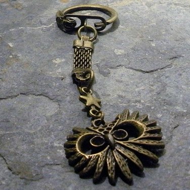 Owl Bronze Key Chain