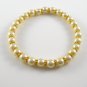 [03] [Gold] Kamala Glass Pearl Elastic Bracelet - Cream