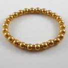 [07] [Gold] Kamala Glass Pearl Elastic Bracelet - Gold