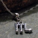 Silver Zodiac Charm Necklace - Scorpio the Scorpion (silver)