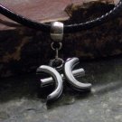 Silver Zodiac Charm Necklace - Pisces the Fishes