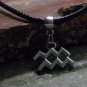 Silver Zodiac Charm Necklace - Aquarius the Water Bearer