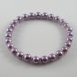 [25] [Silver] Kamala Glass Pearl Elastic Bracelet - Lavender