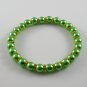 [46] [Gold] Kamala Glass Pearl Elastic Bracelet - Green