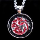 Game of Thrones House Targaryen Dragon Pendant (Red)