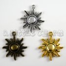 Gold, Silver, and Bronze Sun Charms  (3 pieces)