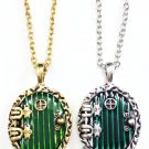 The Hobbit Fairy Green Enamel Door Pendant Locket (Silver)