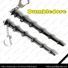 Harry Potter Antique Silver Replica Wands ~ Dumbledore Key Chain