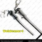 Harry Potter Antique Gunmetal Black Wands ~ Voldemort Key Chain
