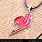 Red Fairy Tail Pendant Necklace (silver chain)