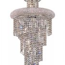 Adrienne 10-Light 16" Crystal Chandelier 1530SR16C-SS