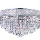 Adele 8-Light 16" Crystal Flush Mount 1531F16C-SS
