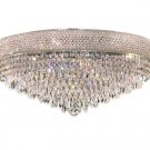 Adele 12-Light 24" Crystal Flush Mount 1531F24C-SA