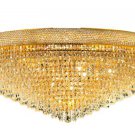 Adele 33-Light 48" Crystal Flush Mount 1531F48G-SA