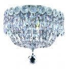 Agathe 3-Light 10" Crystal Flush Mount 1615F10C-SA