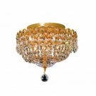 Agathe 4-Light 12" Crystal Flush Mount 1615F12G-SS