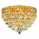 Agathe 4-Light 14" Crystal Flush Mount 1617F14G-SA