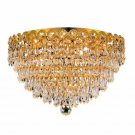 Agathe 4-Light 16" Crystal Flush Mount 1617F16G-SS