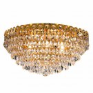 Agathe 6-Light 18" Crystal Flush Mount 1617F18G-SS