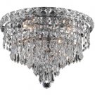 Karci 4-Light 12" Crystal Flush Mount 2148F12C-SS