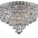 Karci 6-Light 16" Crystal Flush Mount 2148F16C-EC