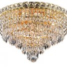 Karci 6-Light 16" Crystal Flush Mount 2148F16G-SS