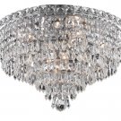Karci 8-Light 18" Crystal Flush Mount 2148F18C-SS