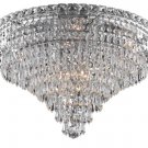 Karci 10-Light 20" Crystal Flush Mount 2148F20C-SS