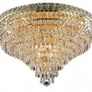 Karci 10-Light 20" Crystal Flush Mount 2148F20G-SS